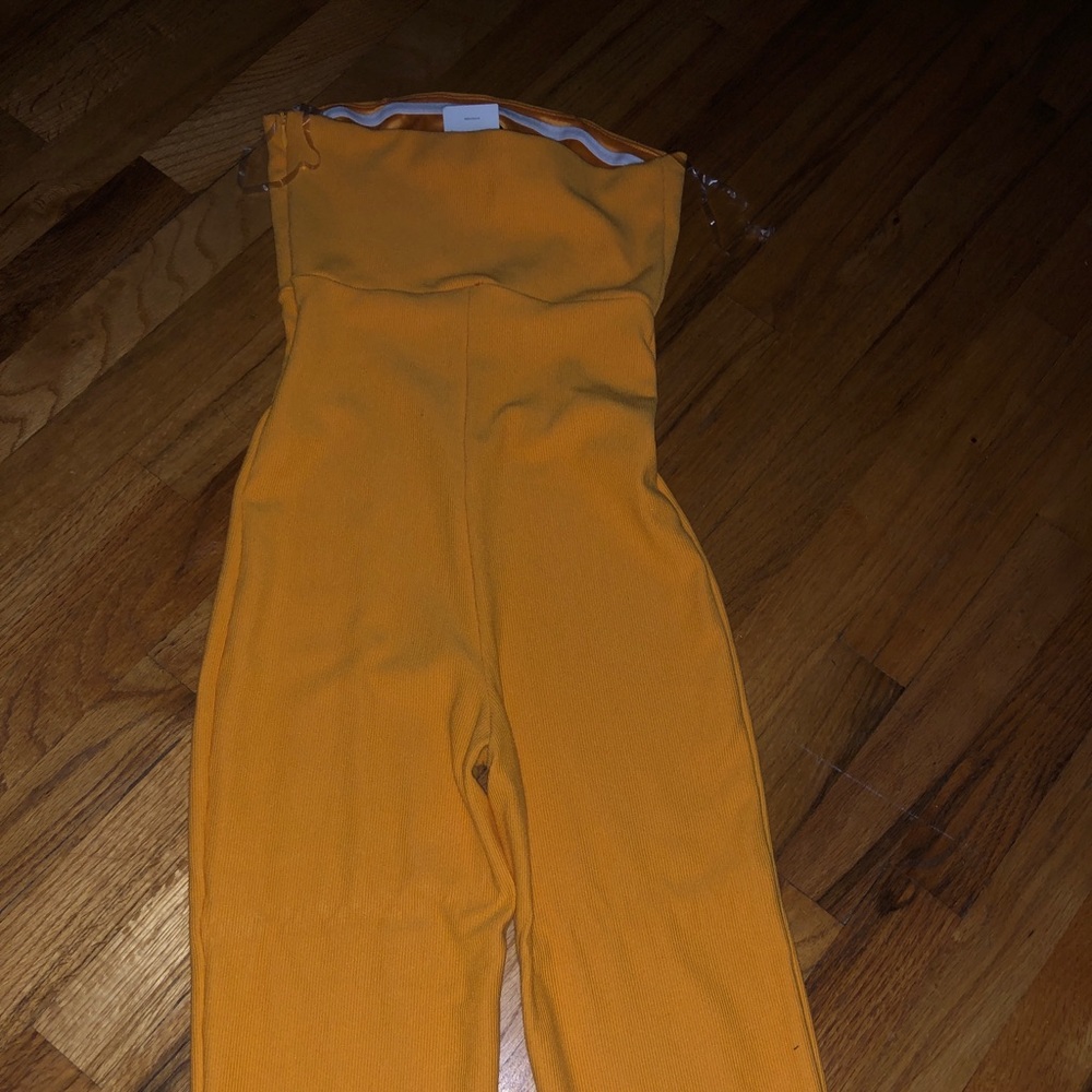 Strapless jumpsuit, urban outfitters, gold, NWT